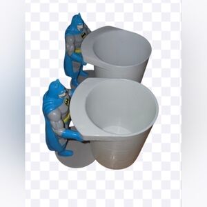 Vintage Burger King Batman Plastic Cup Figure Mug DC Comics 1988 Superhero Kids